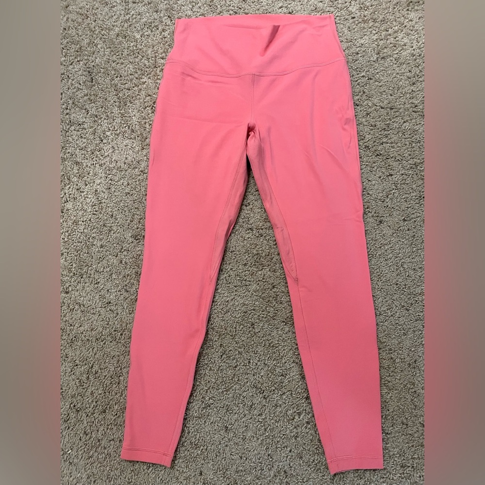 Lululemon Align leggings 28”, women’s size 12, pink blossom color